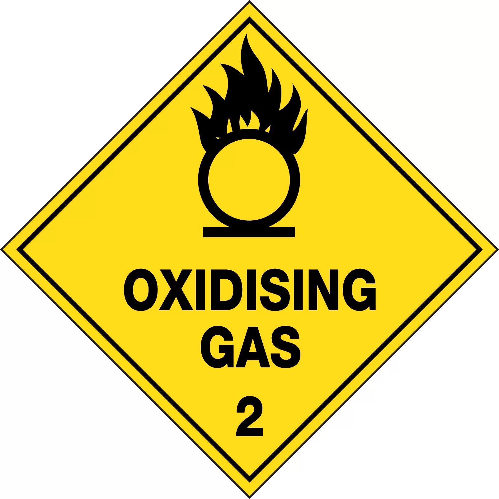 Hazchem Labels – Oxidising Gas 2