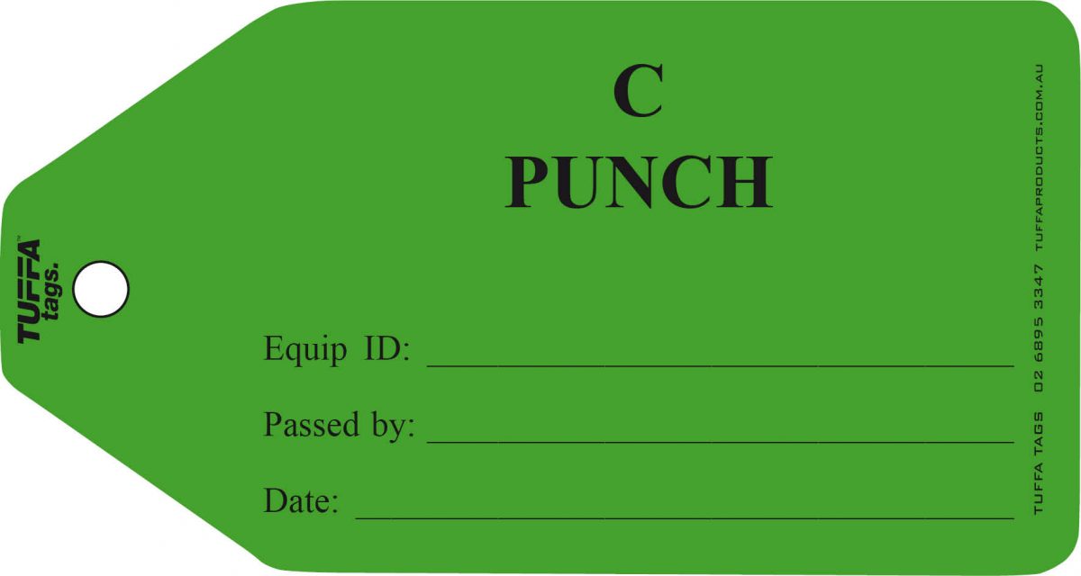C Punch Tag - Green Tag