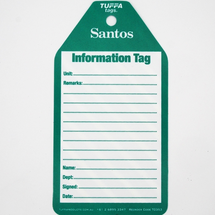 Custom Green Information Tags