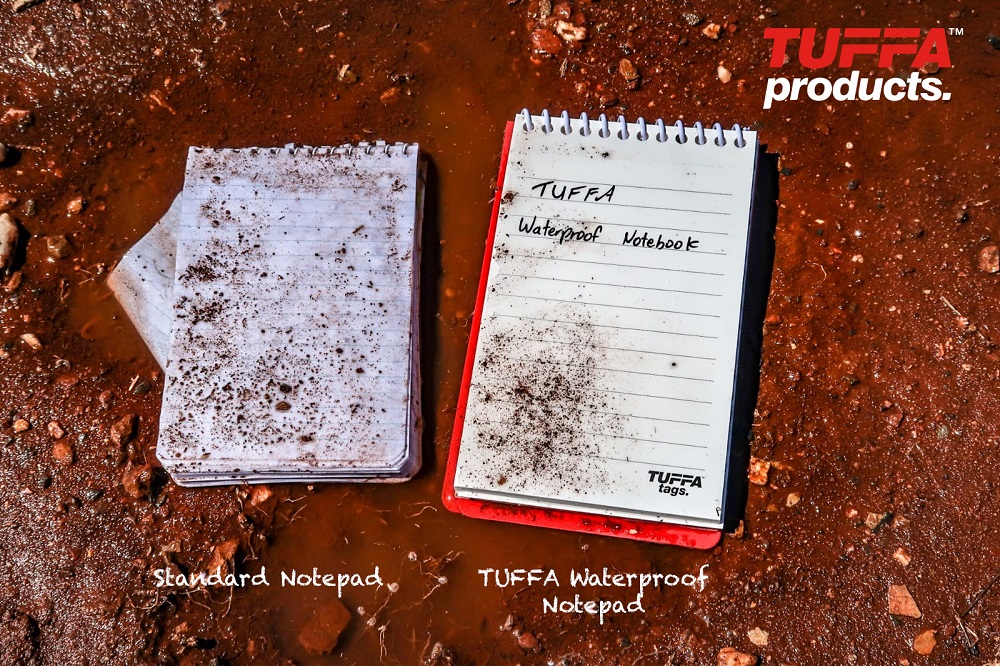 Keep your notes safe with the TUFFA Waterproof Notepad!