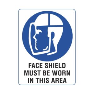 Face Shield Must be Worn Sign