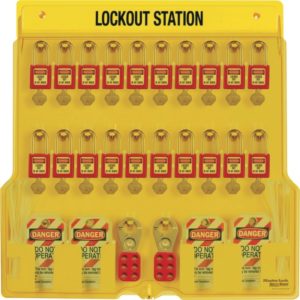 20-Lock Padlock Station, Zenex™ Thermoplastic Padlocks
