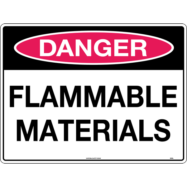 Danger Flammable Materials Signs