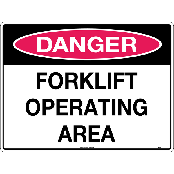 Danger Forklift Operating Area Signs