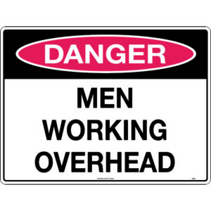 Danger Men Working Overhead Signs