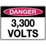 Danger 3,3000 Volts Signs