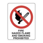 Fire Naked Flame And Smoking Prohibited Signs