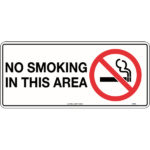 No Smoking In This Area Signs