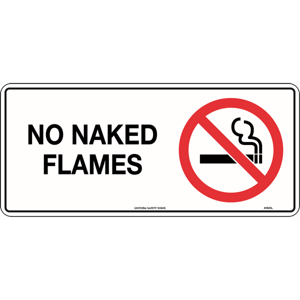 No Naked Flames Signs