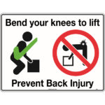 Bend Your Knees To Lift Prevent Back Injury Signs