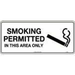 Smoking Permitted in this Area Only Signs