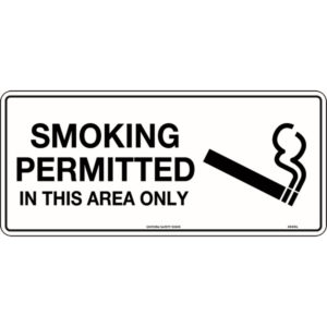 Smoking Permitted in this Area Only Signs