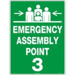 Emergency Assembly Point 3 Signs