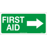First Aid With Right Arrow Signs