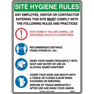 Site Hygiene Rules Signs - Code 5905MP