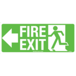 Fire Exit (with left arrow) Signs