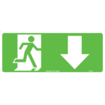 Running Man (with down arrow) Signs