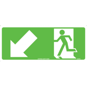 Running Man (with down/left arrow) Signs – Code EE632