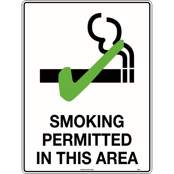 Smoking Permitted in This Area Signs