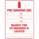 Fire Wardens Signs