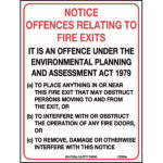 Notice Offences Relating To Fire Exits Signs