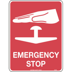 Emergency Stop With Picto Signs