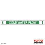 COLD WATER FLOW Pipe Marker