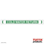 COLD WATER RETURN Pipe Marker