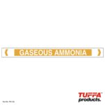 GASEOUS AMMONIA Pipe Marker