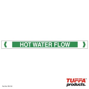 HOT WATER FLOW Pipe Marker