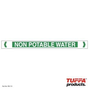 NON POTABLE Water Pipe Marker