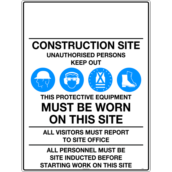 Construction Site Safety Requirements Sign