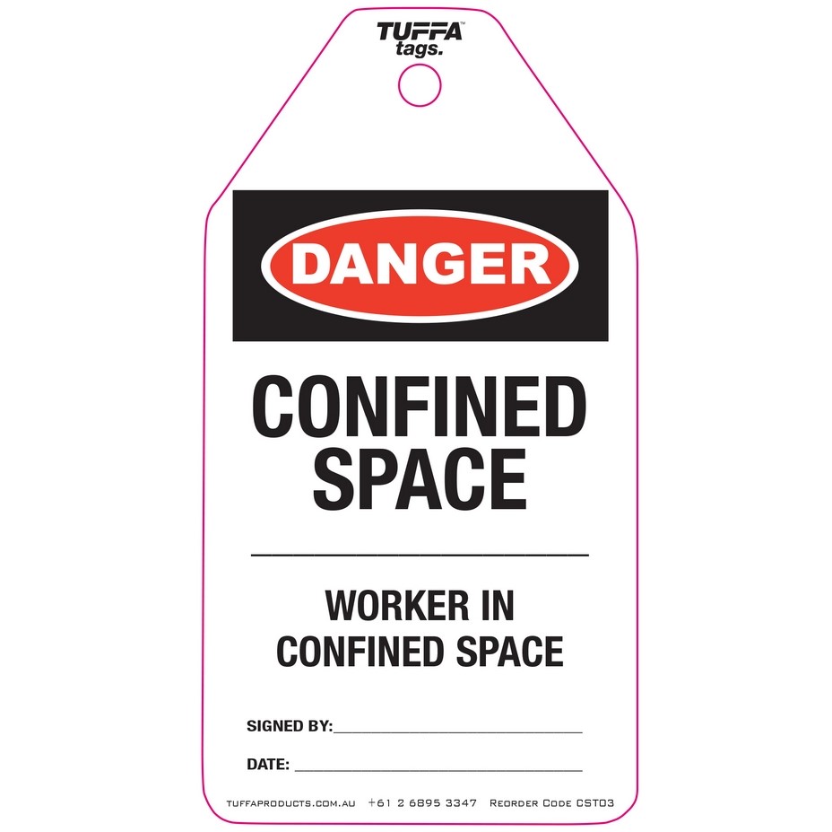 Danger Worker In Confined Space - Code CST01