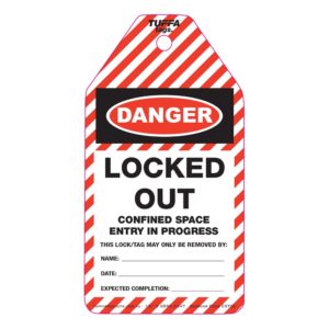 Danger Locked Out Confined Space Entry In Progress Tags – Code CST02