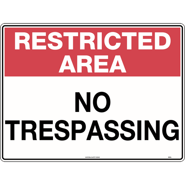 Restricted Area, No Trespassing Signs