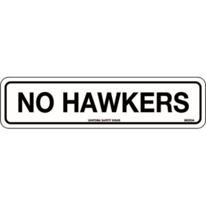 No Hawkers Signs