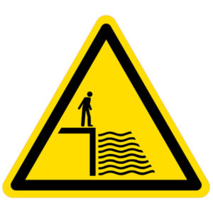 Warning Deep Water Hazard Decal - Code WDC09
