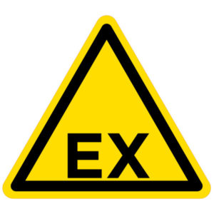 Warning Explosive Symbol Hazard Decal - Code WDC12