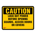 TUFFA Caution lockout power before opening