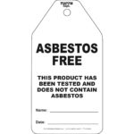 Asbestos Free Tags (packs of 100)