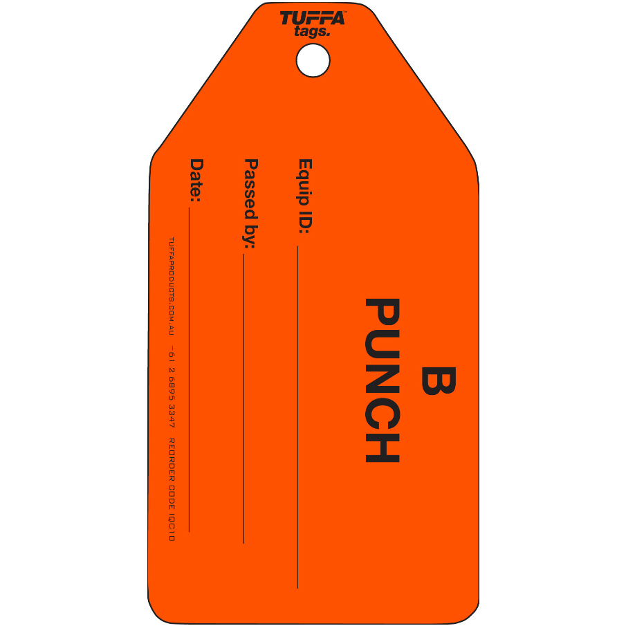 B Punch Tag (packs of 100)