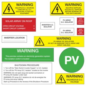 Basic Label Kit VIC Solar Labels