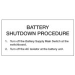 Battery Shutdown Procedure 120 x 60