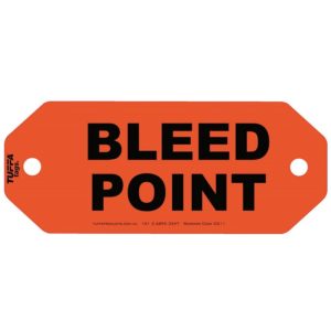 Bleed Point Tags (packs of 100)