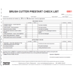 Brush Cutter Prestart Checklist