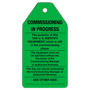 Commissioning In Progress Tags - Code CT02