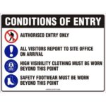 Conditions Of Entry Sign