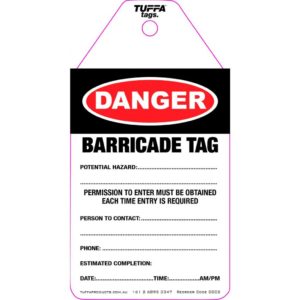 Barricade Tag (packs of 100)