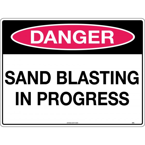 Danger Sand Blasting In Progress Signs