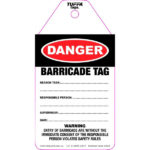 Danger - Barricade Tag (packs of 100)